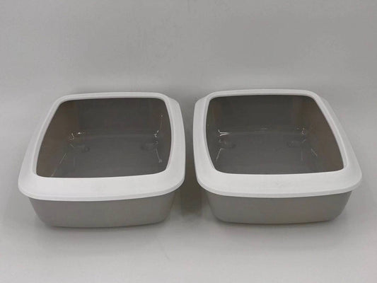 2 X Small Portable Cat Kitten Toilet Litter Box Tray