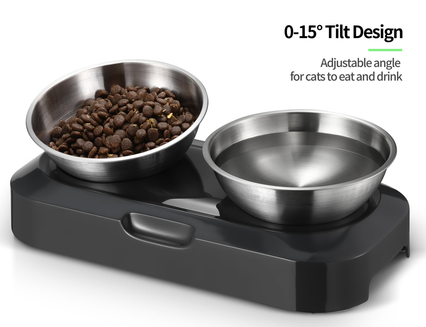 Twin Anti Slip Stainless Steel Pet Bowl