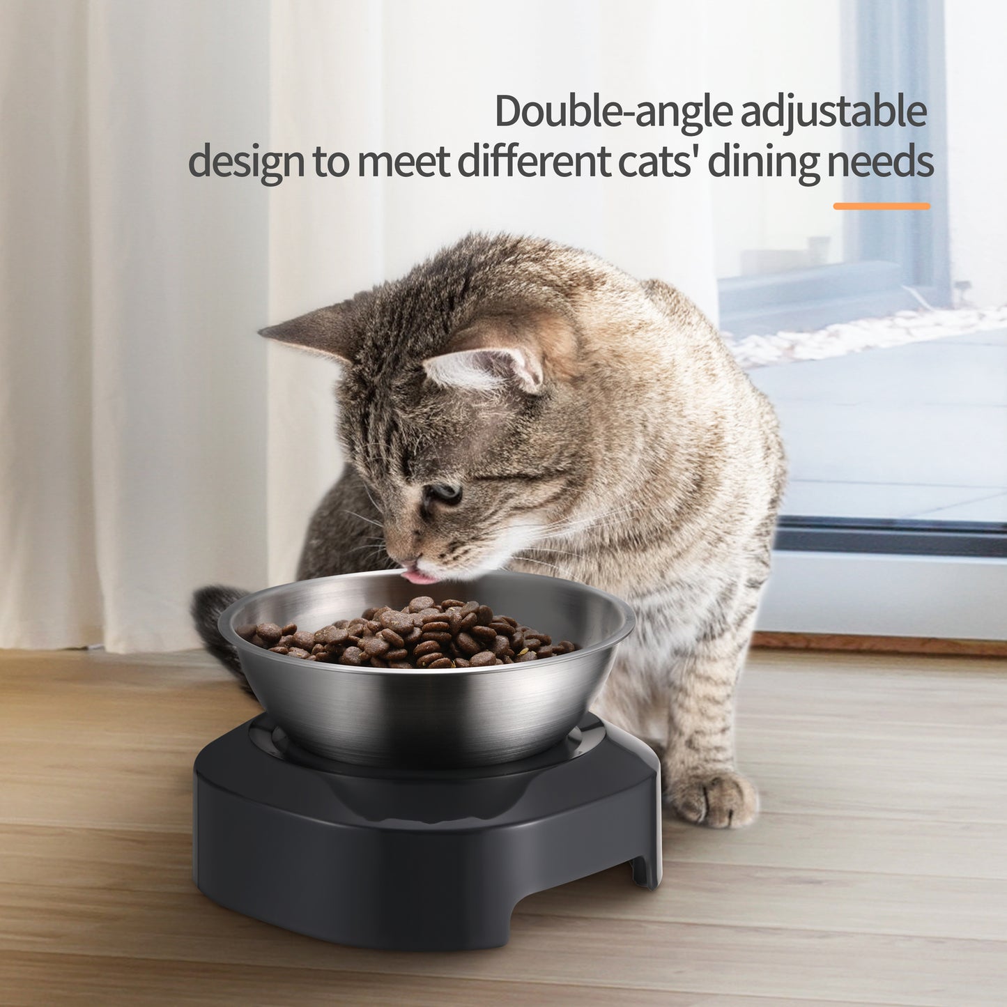 Anti Slip Stainless Steel Pet Bowl x2