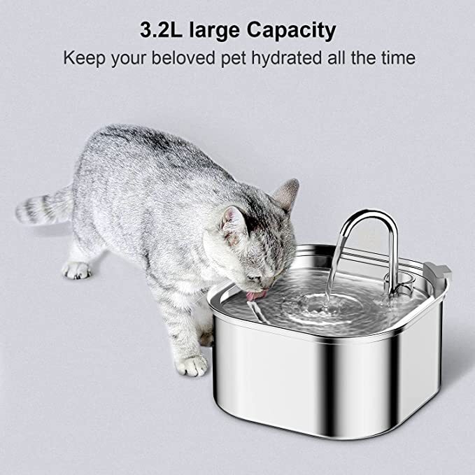 3.2L Stainless Steel Automatic Electric Pet Water Fountain