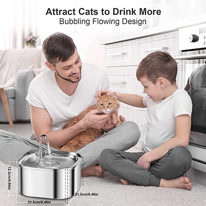 3.2L Stainless Steel Automatic Electric Pet Water Fountain
