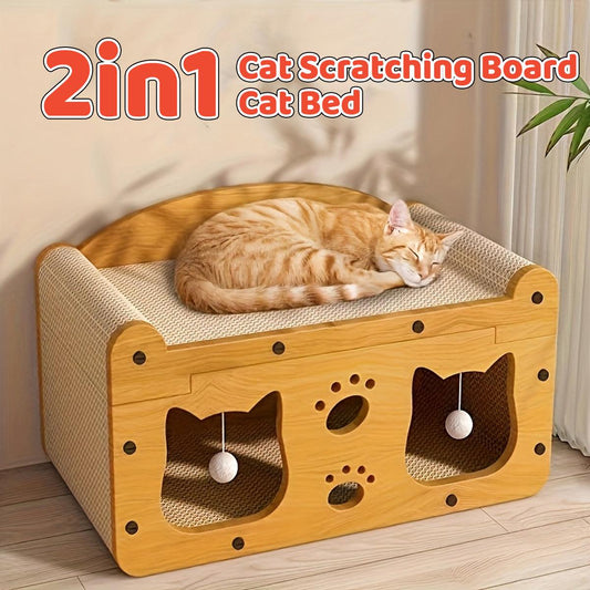 Cat Scratching Board Nest - All in One Wear Resistant Cat Scratching House