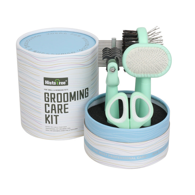 Green And Blue Complete 5-in-1 Pet Grooming Care Kit