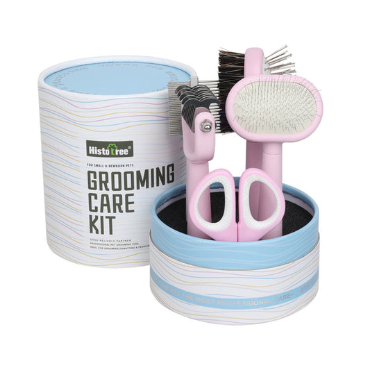 Pink And Blue Complete 5-in-1 Pet Grooming Care Kit