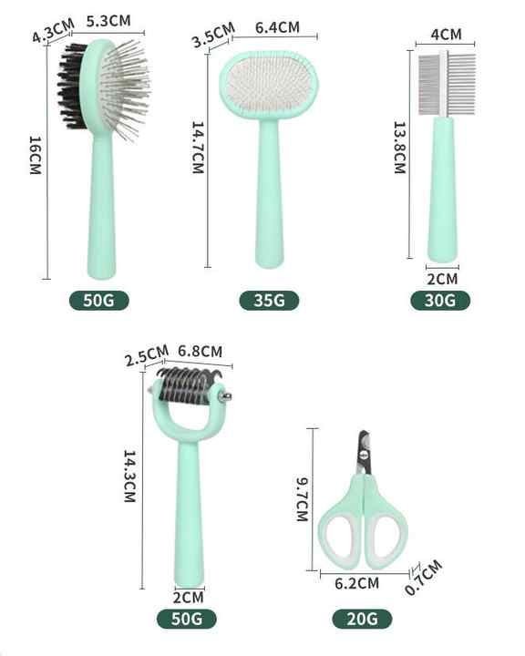 Blue Complete 5-in-1 Pet Grooming Care Kit