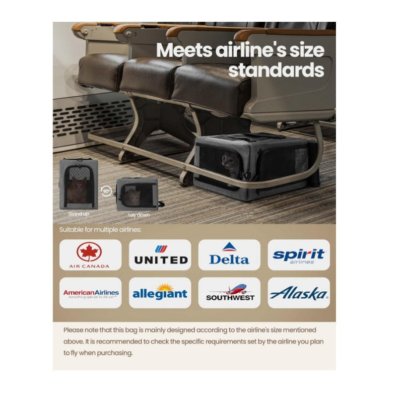 Pet Carrier for Small Cats & Dogs - Collapsible Travel Bag (GREEN)