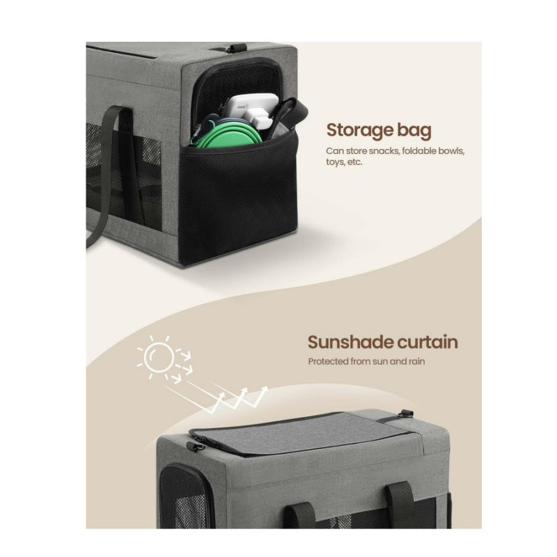 Pet Carrier for Small Cats & Dogs - Collapsible Travel Bag (GREEN)